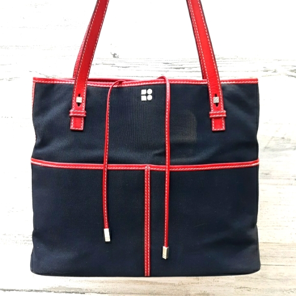 kate spade Handbags - VTG EUC KATE SPADE CANVAS AND LEATHER BAG